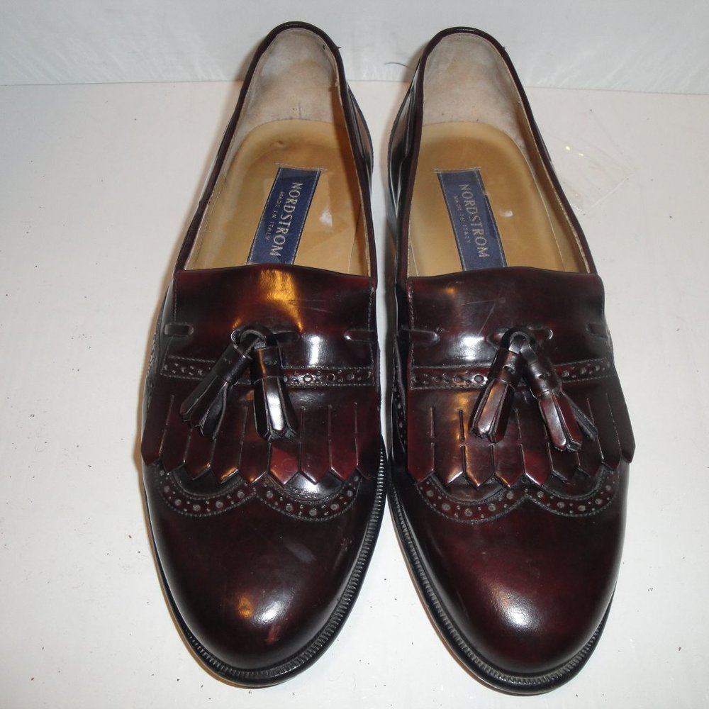 Nordstrom Brown Wing-Tipped Loafers w/ Tassels